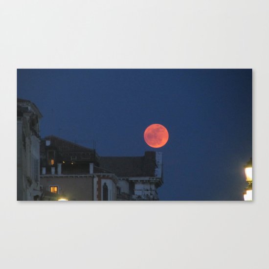 Orange Moon Canvas Print