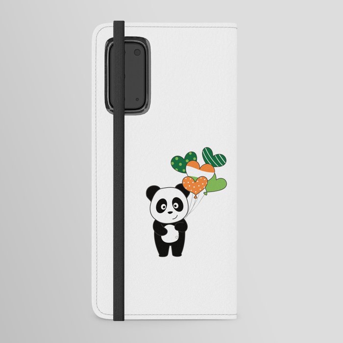 Panda With Ireland Balloons Cute Animals Happiness Android Wallet Case