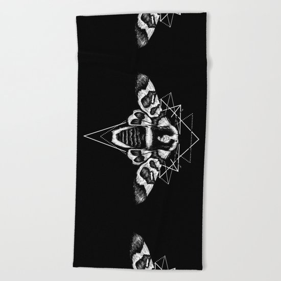 Geometric Moth 2 Beach Towel