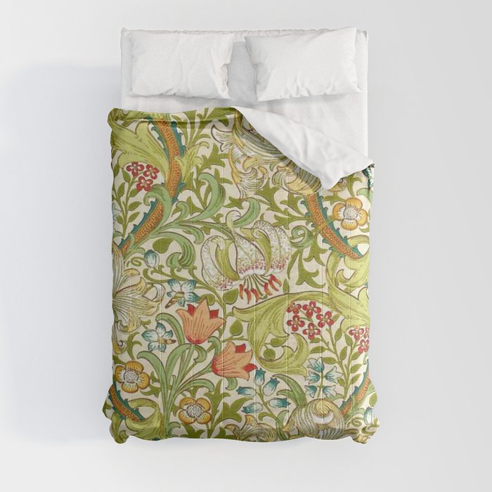 William Morris honeysucklea Comforter