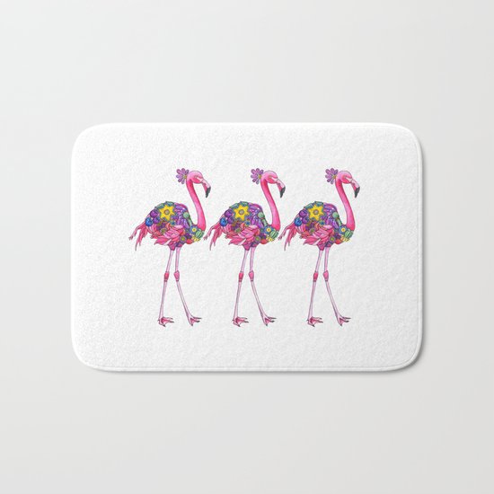 Fancy Felicity Flamingo Bath Mat