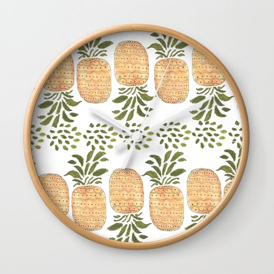 Pineapples Wall Clock