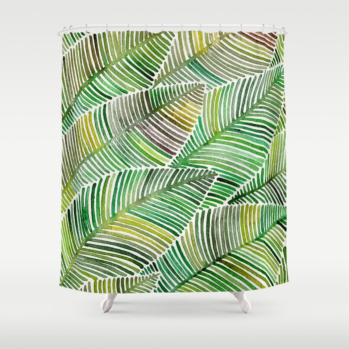 Tropical Green Shower Curtain