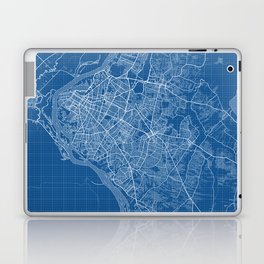 Asuncion City map of Paraguay - Blueprint Laptop Skin