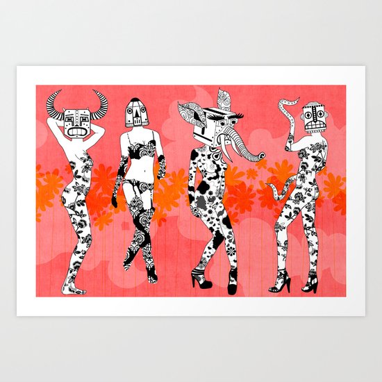 nude automatons Art Print