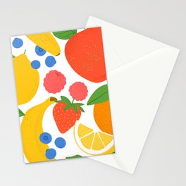 Summer tropical fruit seamless pattern illustration Stationery Card