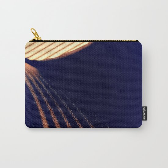 golden stripes on dark blue background Carry-All Pouch