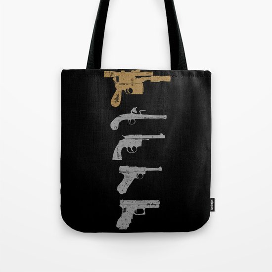 A long time ago with a blaster far, far away... Tote Bag
