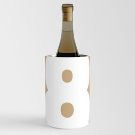 8 (White & Tan Number) Wine Chiller