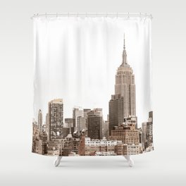 New York City Skyline Boho  Shower Curtain