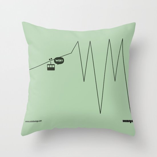 WTF? Riel! Throw Pillow