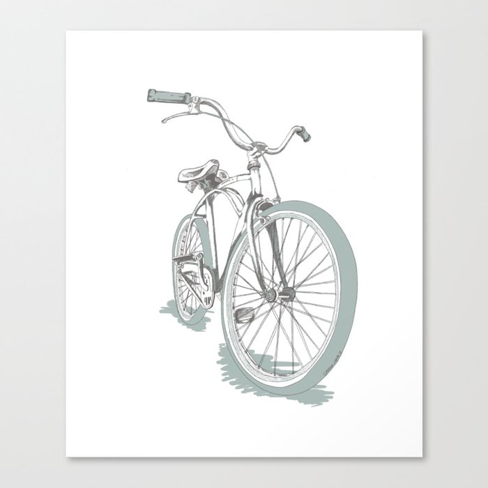 Beach bike Canvas Print