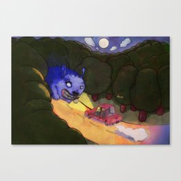 Something in the  headlights Canvas Print