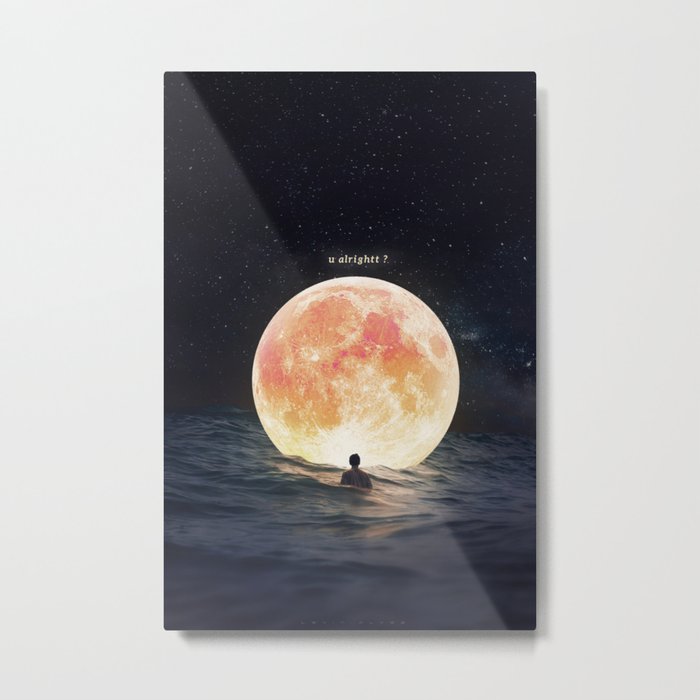 Floating Moon Metal Print