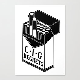 Cig-regrets Canvas Print