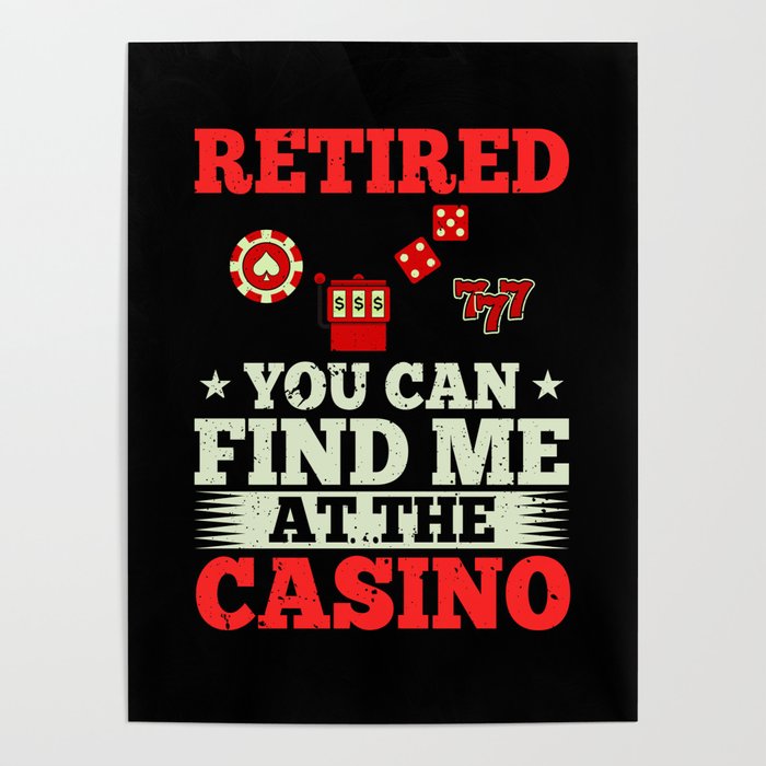 Casino Slot Machine Game Chips Card Player Poster