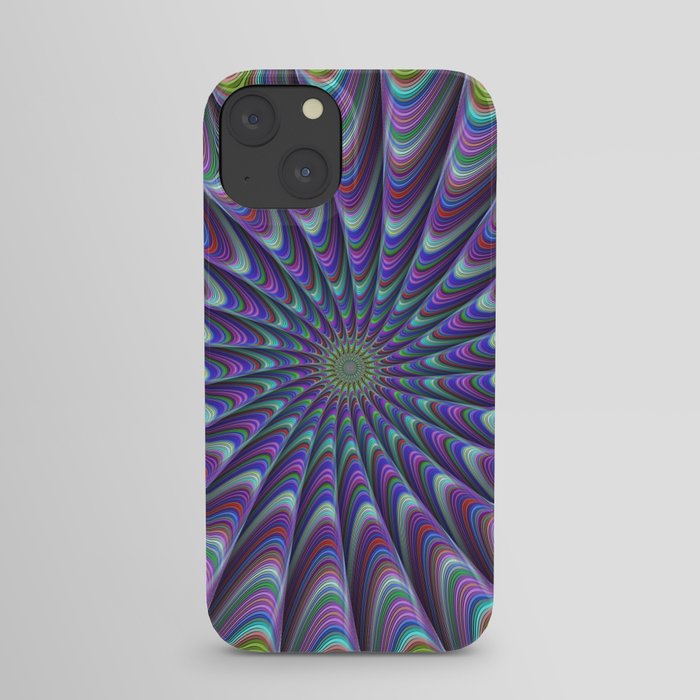 Twisted fractal sun iPhone Case