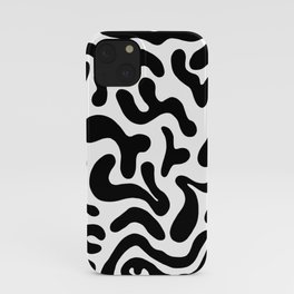 Modern Black and White Abstract Pattern iPhone Case