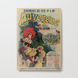Vintage Auvergne French travel advertising Metal Print | Aap, Train, Holidays, Advertisement, Drawing, Railroad, Aapshop, France, Railways, Advert 