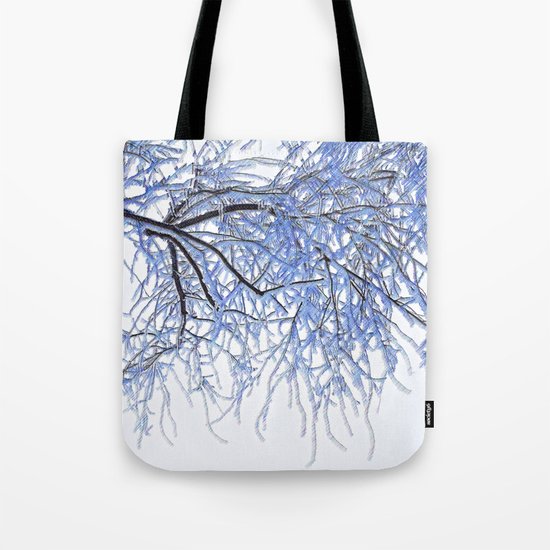 Snowy branches Tote Bag