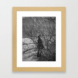 Behind The Tree Framed Art Print