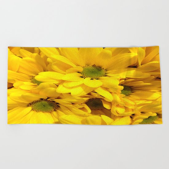 Yellow Daisies Beach Towel