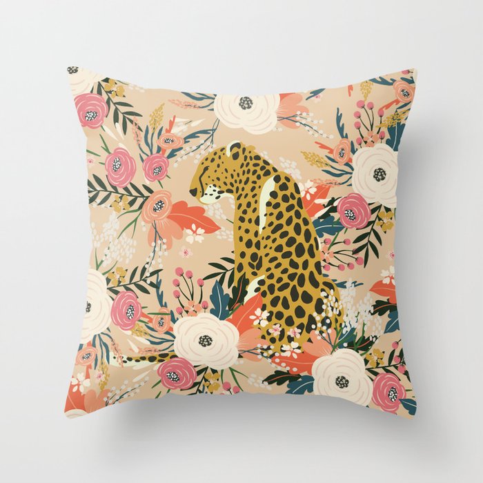 Simba Cheetah Prints Throw Pillow