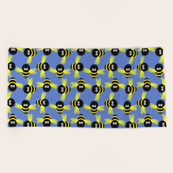 Bee happy Beach Towel