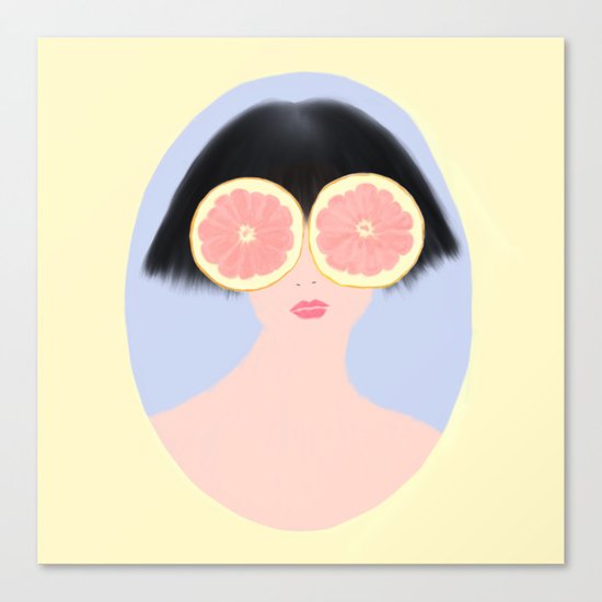 CITRUS & GIRL Canvas Print