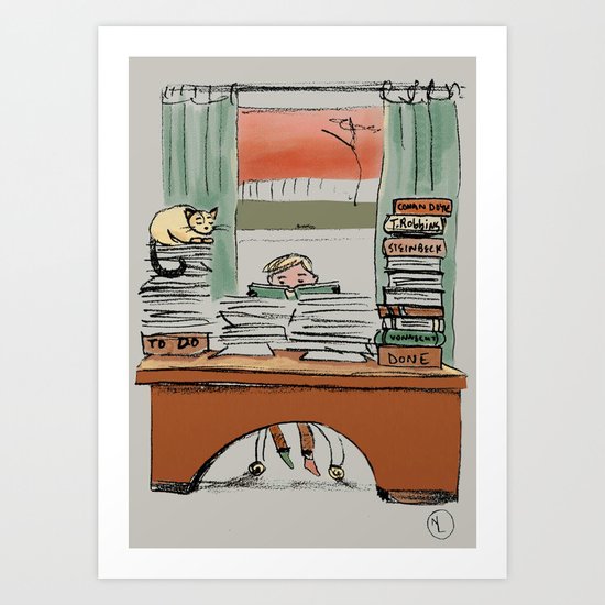 The Idle Reader Art Print