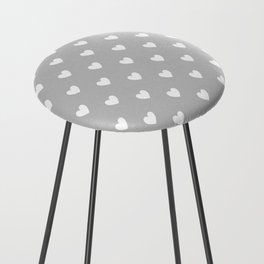 Sweet Hearts - gray Counter Stool