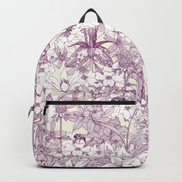 NC wildflowers and bees purple Backpack