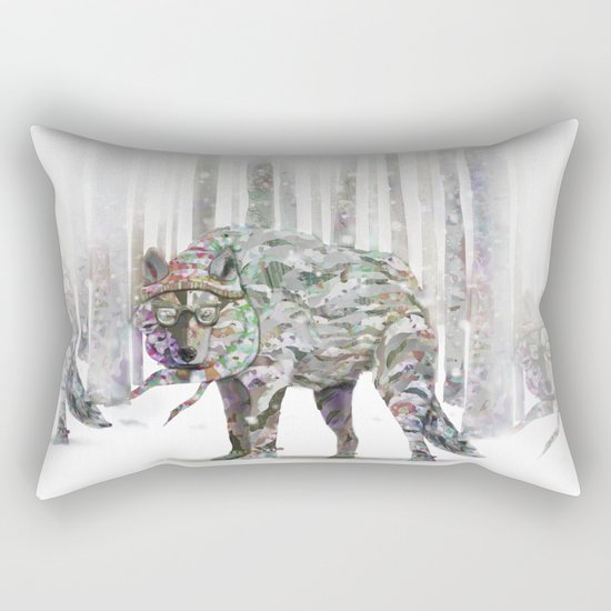 Winter Wonder Dog Rectangular Pillow