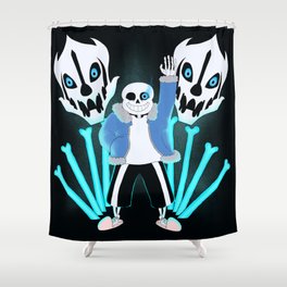 Sans the Skeleton Shower Curtain