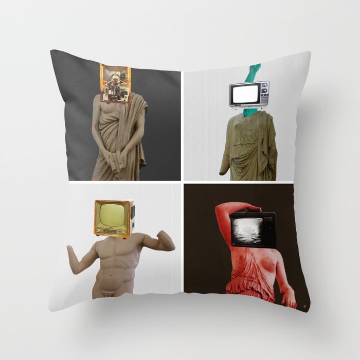 Stillstand · TV Statuen Mix Throw Pillow