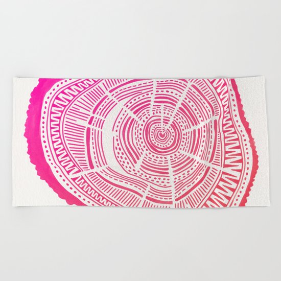Ponderosa Pine – Pink Ombré Palette Beach Towel