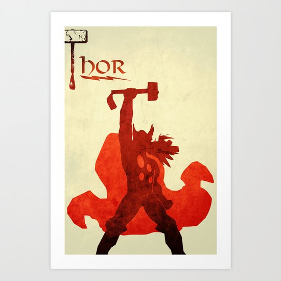 The Avengers Thor Art Print