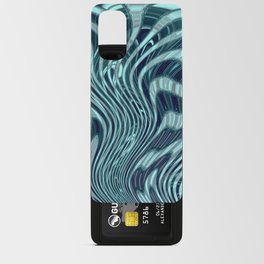 Blue Psychedelic Line Wave Android Card Case