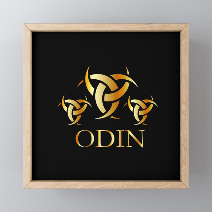 symbol of the horns of Odin, a satanist symbol Framed Mini Art Print