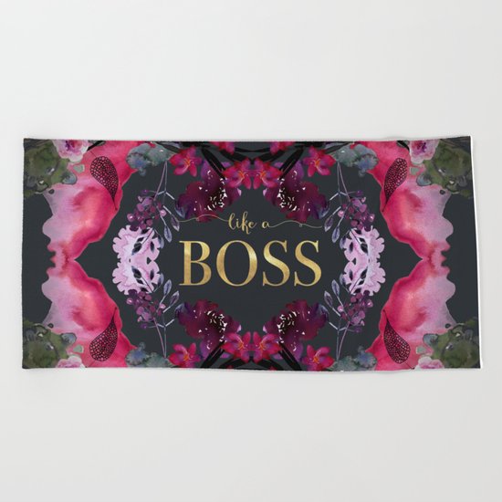 LIKE A BOSS Beach Towel