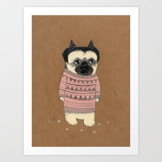 pug Art Print
