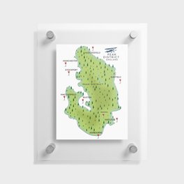Peak District England map Floating Acrylic Print