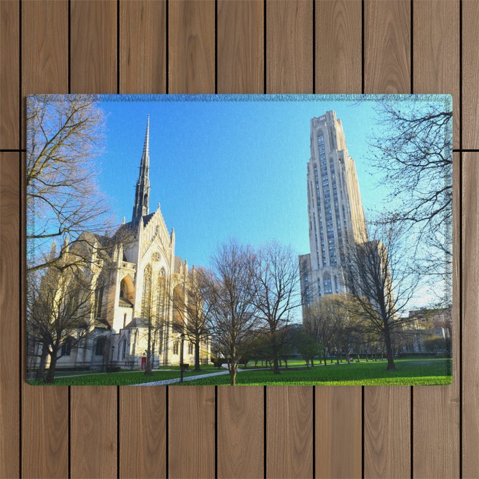 Heinz Chapel and Cathedral of Learning in Pittsburgh 12 Outdoor Rug