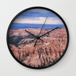Sunset over Hoodoos | Nature Landscape Photography in Bryce Canyon National Park Utah Wall Clock