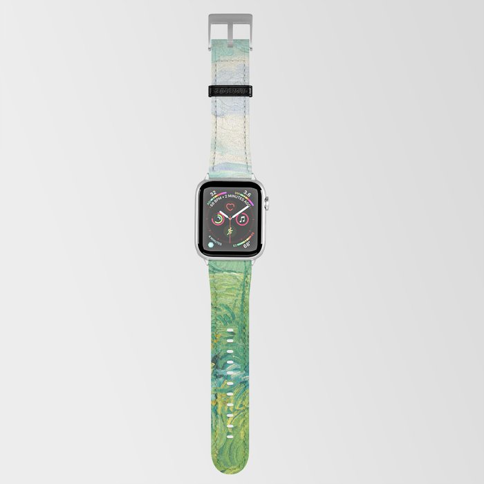 Green Wheat Fields, Auvers, 1890, Vincent van Gogh Apple Watch Band