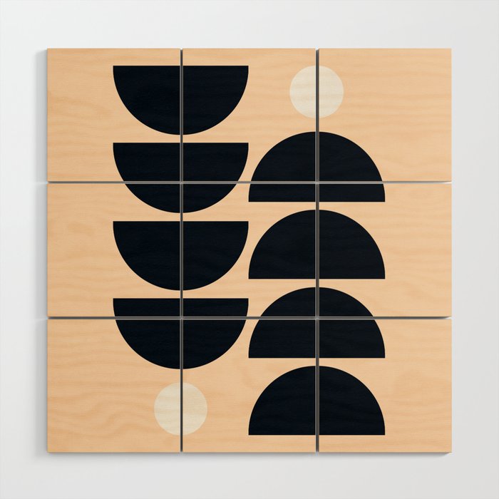 Abstraction_GEOMETRIC_OCEAN_WAVE_SUNSHINE_LOVE_POP_ART_0703A Wood Wall Art