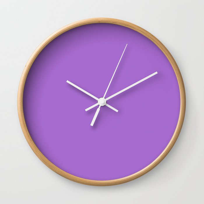 Rich lavender - solid color Wall Clock
