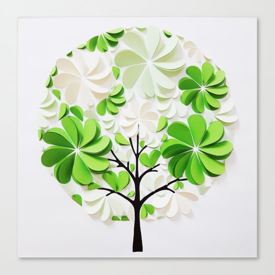 Green tree Canvas Print