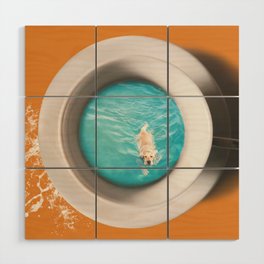 Swimming in my plate Wood Wall Art