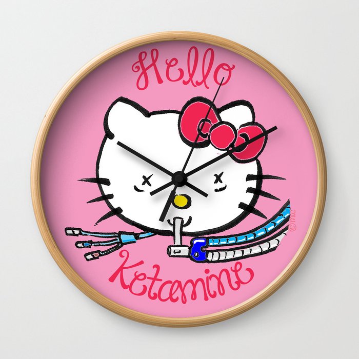 Hello Ketamine: ICU Nurse Humor Wall Clock